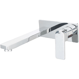 Bella Vista Ikon Flores Wall Basin Mixer Chrome - Burdens Plumbing