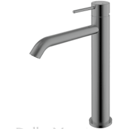 Bella Vista Ikon Hali Highrise Basin Mixer Gun Metal - Burdens Plumbing
