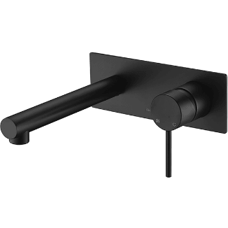 Bella Vista Ikon Hali Wall Basin Mixer Matt Black - Burdens Plumbing