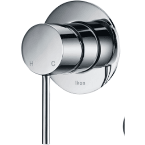 Bella Vista Ikon Hali Wall Bath & Shower Mixer Chrome - Burdens Plumbing