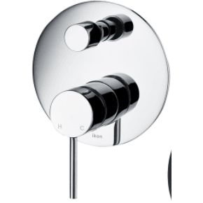 Bella Vista Ikon Hali Wall Mixer With Diverter Chrome - Burdens Plumbing