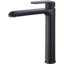 Bella Vista Ikon Kara Highrise Basin Mixer Matt Black - Burdens Plumbing