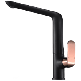Bella Vista Kara Sink Mixer Matte Black And Rose Gold - Burdens Plumbing