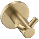 Bella Vista Mica Double Robe Hook Brushed Gold - Burdens Plumbing