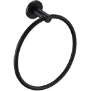 Bella Vista Mica Towel Ring Black - Burdens Plumbing