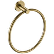 Bella Vista Mica Towel Ring Brushed Gold - Burdens Plumbing