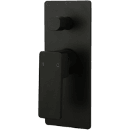 Bella Vista Milos Shower Flick Mixer With Diverter Black - Burdens Plumbing