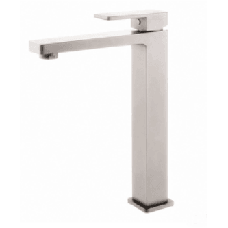 Bella Vista Milos Tall Basin Mixer Brushed Nickel - Burdens Plumbing