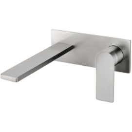 Bella Vista Pradus Combo Mixer And Spout Brushed Nickel Cresta - Burdens Plumbing