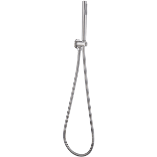 Bella Vista Round Hand Shower On Wall Outlet Bracket (Short) Brushed Nickel - Burdens Plumbing