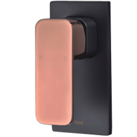 Bella Vista Seto Wall Mixer Matte Black And Rose Gold - Burdens Plumbing