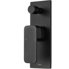 Bella Vista Seto Wall Mixer/Divt Matte Black - Burdens Plumbing