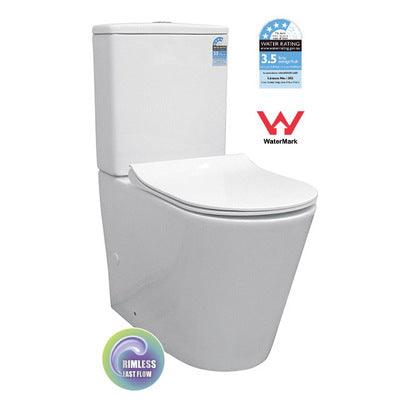 Best Bm T2125A Back To Wall Rimless Toilet Suite White Over-Height - Burdens Plumbing