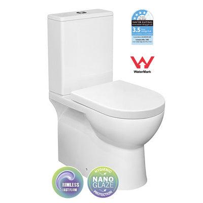 Best Bm T6016 Back To Wall Rimless Toilet Suite White - Burdens Plumbing