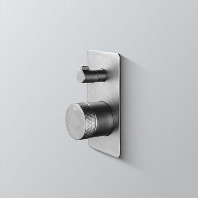 Bestlink Diamond Shower/Bath Mixer With Diverter Brushed Nickel - Burdens Plumbing