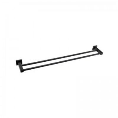 Bestlink Nautica Matt Black Square Double Towel Rail 6048Bk - Burdens Plumbing