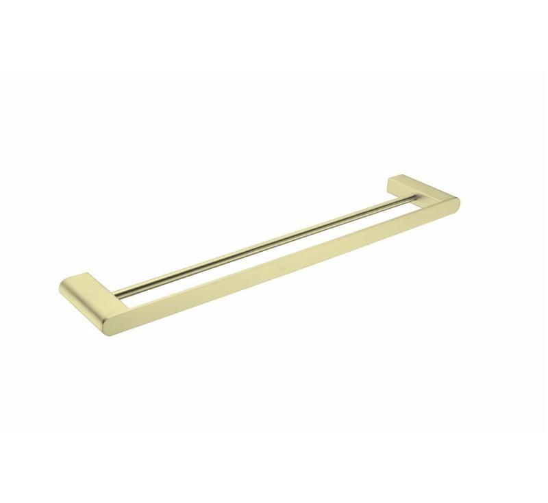 Bianca Double Towel Rail 600mm Brushed Gold - Burdens Plumbing