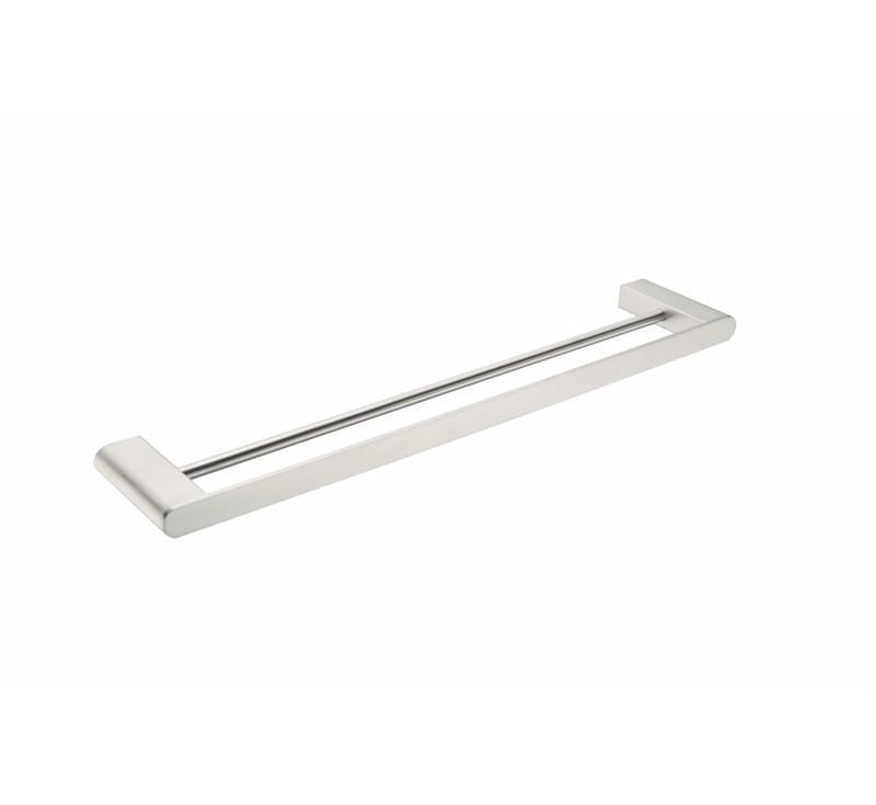 Bianca Double Towel Rail 600mm Brushed Nickel - Burdens Plumbing