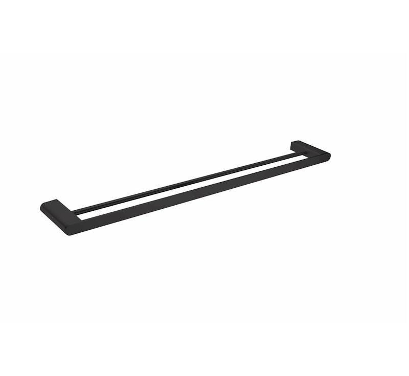 Bianca Double Towel Rail 800mm Matt Black - Burdens Plumbing