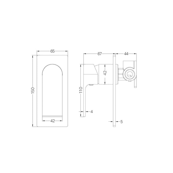 Bianca Shower Mixer Matt Black - Burdens Plumbing