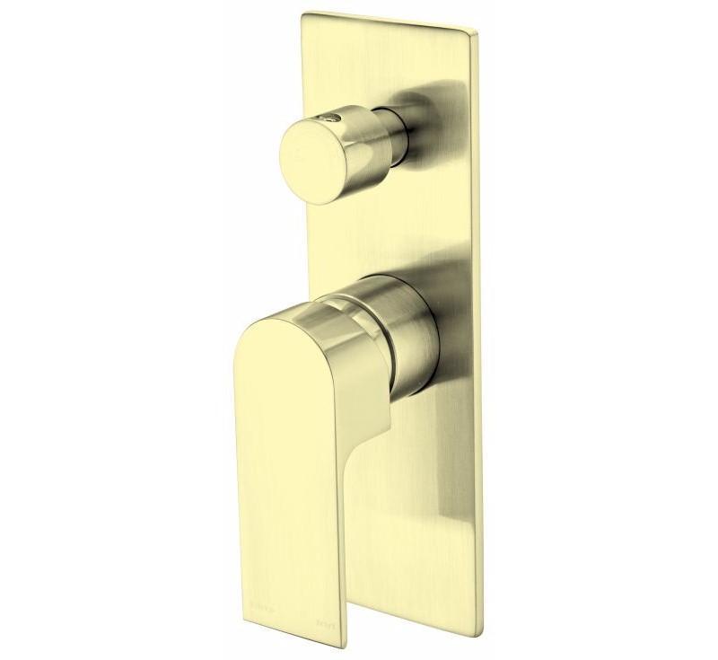 Bianca Shower Mixer With Diverter Brushed Gold - Burdens Plumbing