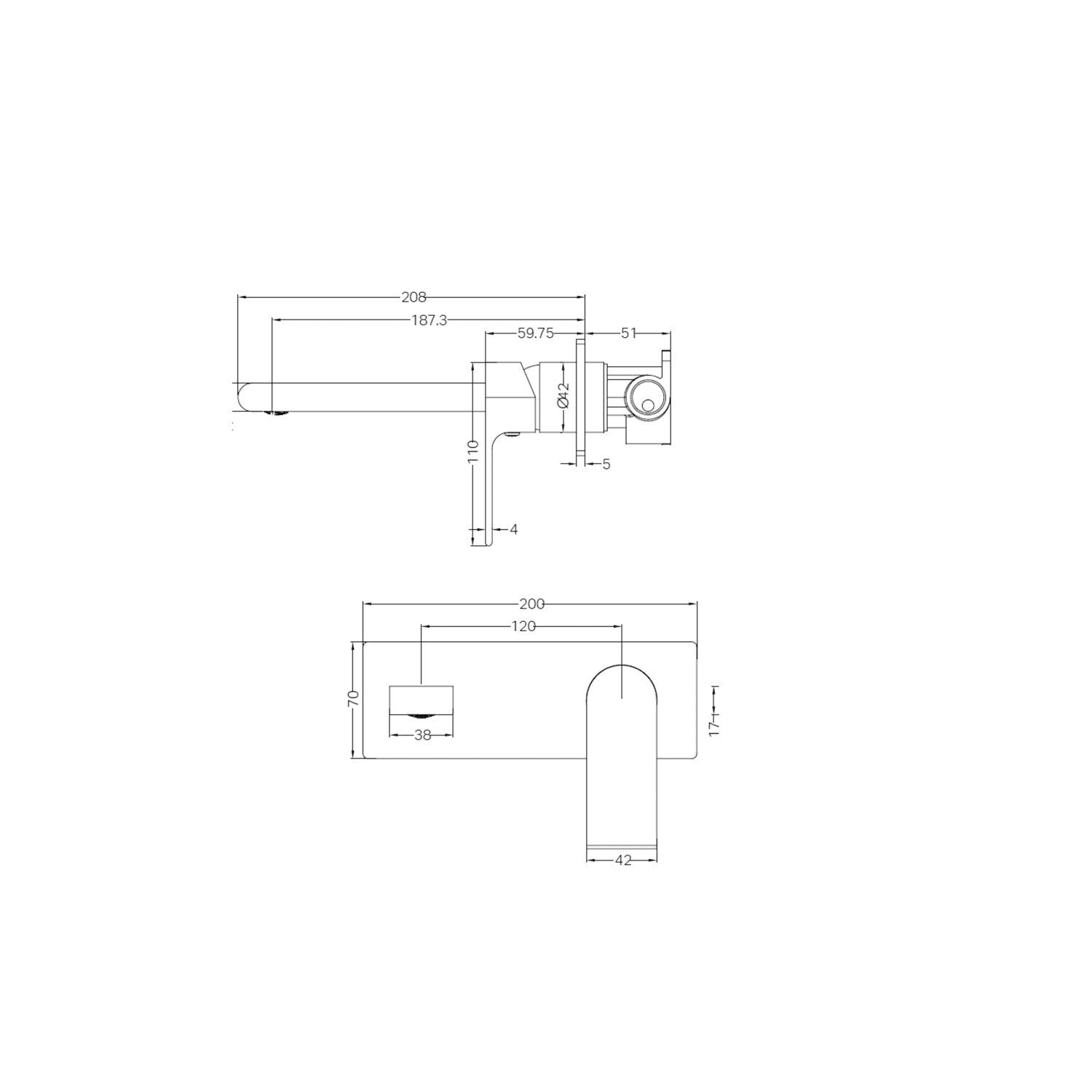 Bianca Wall Basin Mixer Chrome - Burdens Plumbing