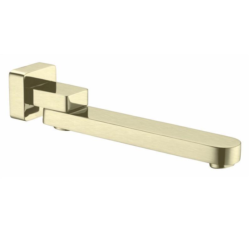 Bianca/Ecco Swivel Bath Spout Brushed Gold - Burdens Plumbing