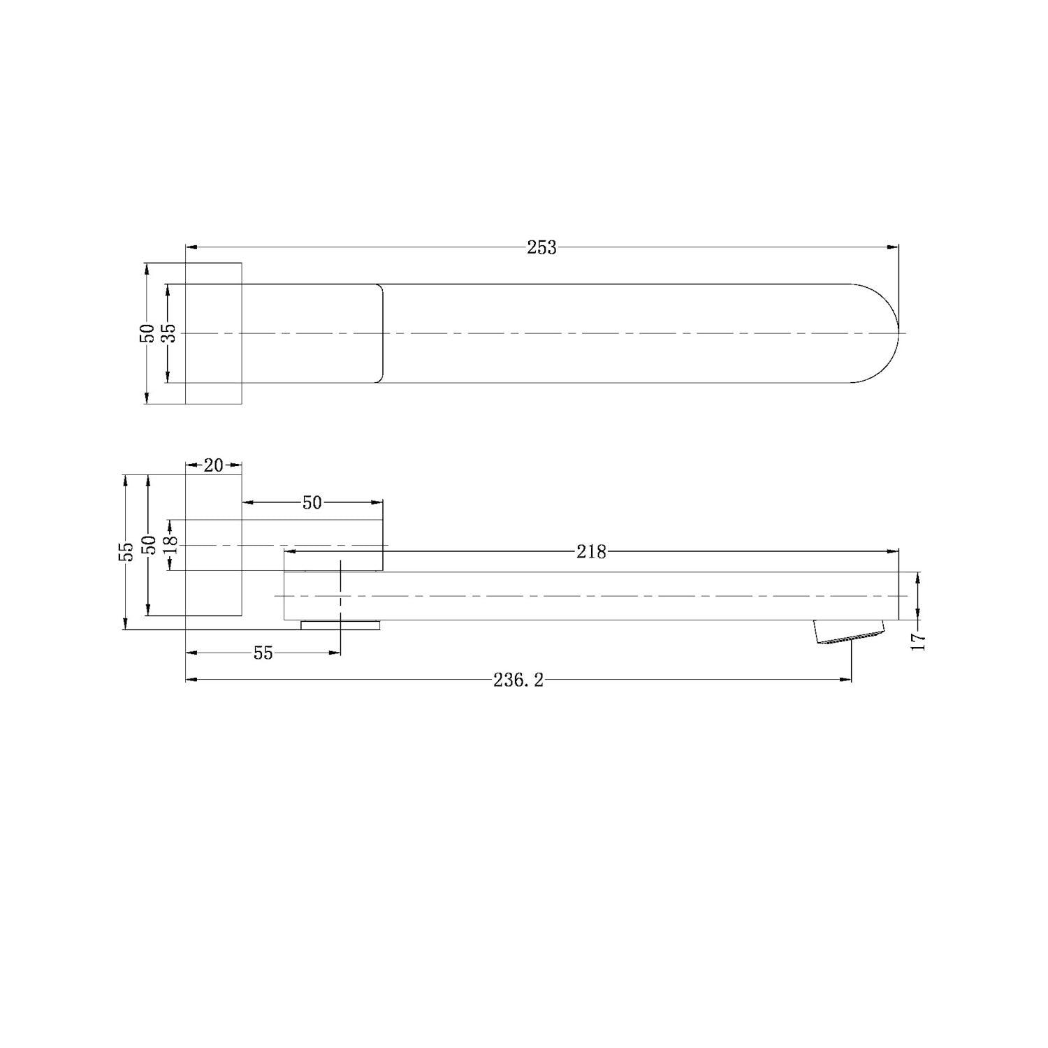 Bianca/Ecco Swivel Bath Spout Brushed Nickel - Burdens Plumbing
