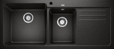 Blanco Naya8S Silgranit 1&1/2 Bowl Inset Sink & Drainer Anthracite - Burdens Plumbing