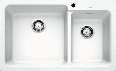 Blanco Naya8W Silgranit 1&1/2 Bowl Inset Sink No Drainer White - Burdens Plumbing