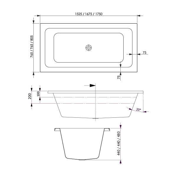 Carina 1675 Santai 12 Jets White(Decina P#:Ca1675San12Jw) - Burdens Plumbing