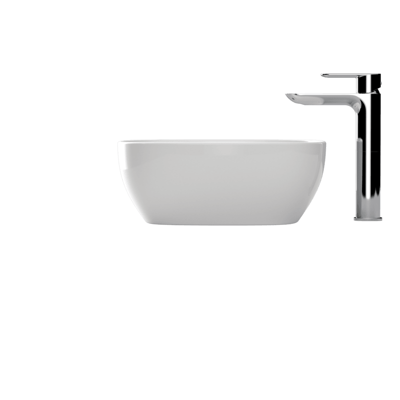 Caroma Artisan Above Counter Basin Curved Rectangle 500mm - Burdens Plumbing