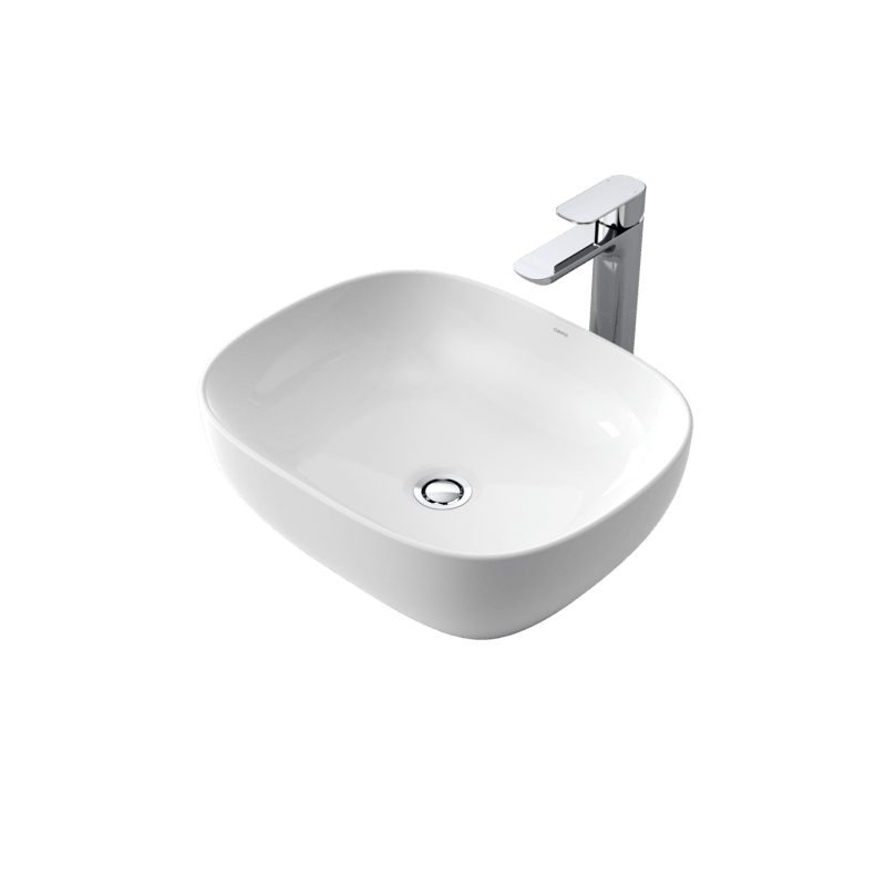 Caroma Artisan Above Counter Basin Curved Rectangle 500mm - Burdens Plumbing