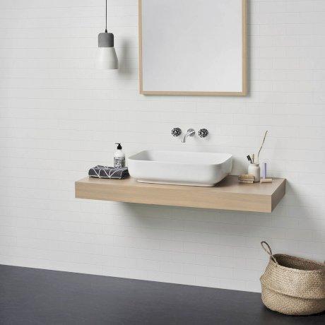 Caroma Artisan Above Counter Basin Rectangle 600mm - Burdens Plumbing
