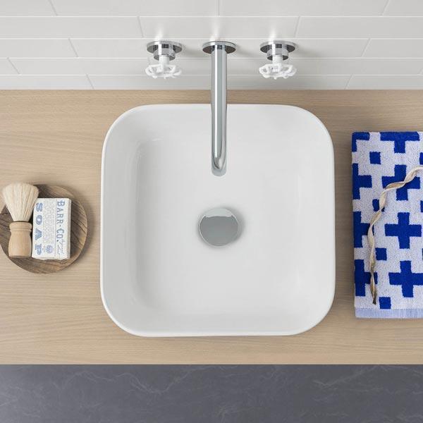 Caroma Artisan Above Counter Basin Square 390mm - Burdens Plumbing