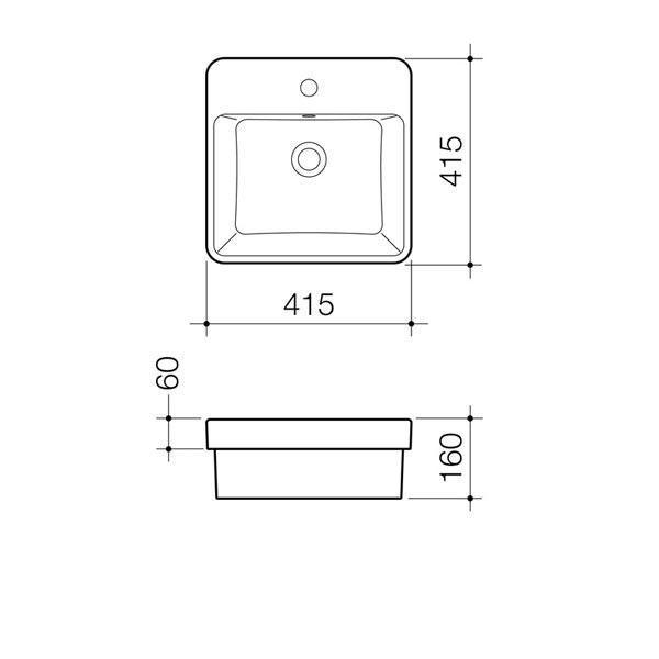 Caroma Carboni Seamless Inset Vanity Basin White - Burdens Plumbing