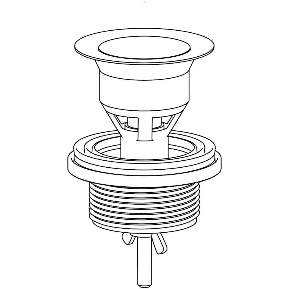 Caroma Chrome Standard Flush-Fitting Waste - Burdens Plumbing
