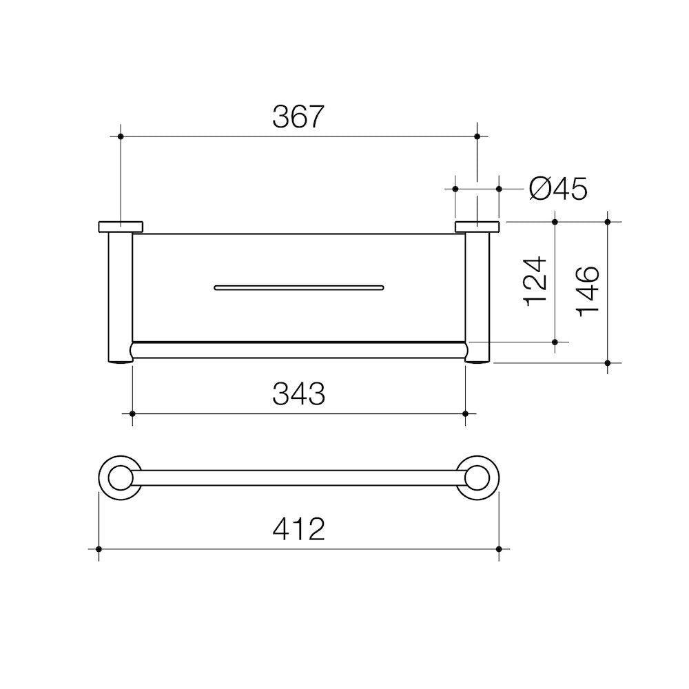 Caroma Cosmo Metal Shelf 415mm - Burdens Plumbing