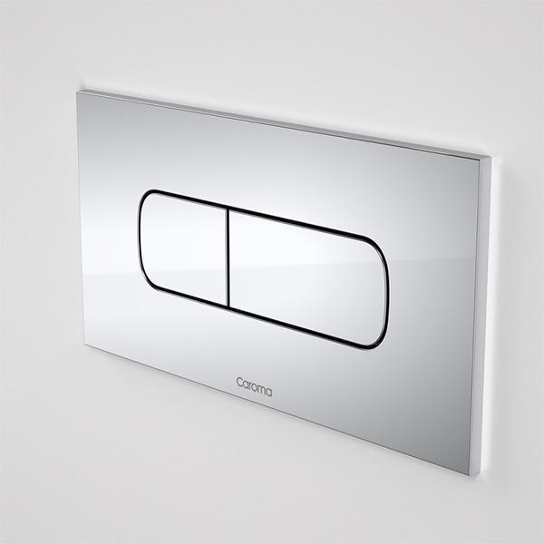 Caroma Invisi II Oval Dual Flush Button Panel Pack Satin - Burdens Plumbing