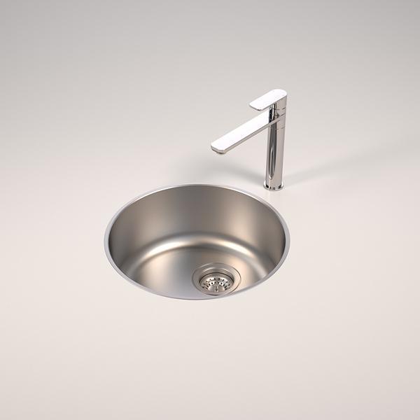 Caroma Luna Round Bowl Stainless Steel Sink - Burdens Plumbing