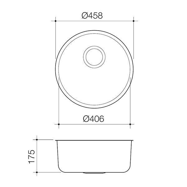 Caroma Luna Round Bowl Stainless Steel Sink - Burdens Plumbing
