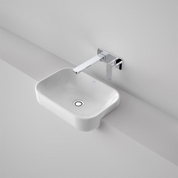 Caroma Luna Semi Recessed Basin (Without Tap Landing) - Burdens Plumbing