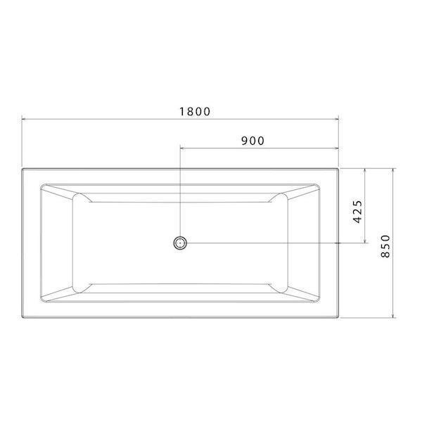 Caroma Newbury 1800mm Island Plus Bath - Burdens Plumbing