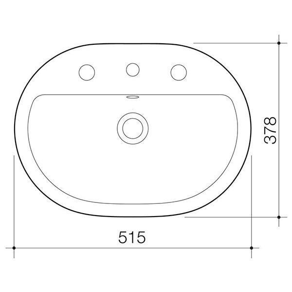 Caroma Track Inset Basin White 1Th - Burdens Plumbing