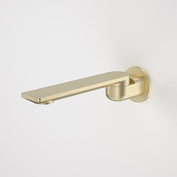 Caroma Urbane II 220mm Round Bath Swivel Outlet Brushed Brass - Burdens Plumbing