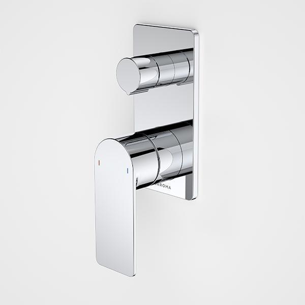 Caroma Urbane II Bath/Shower Mixer With Diverter Rectangle Chrome - Burdens Plumbing