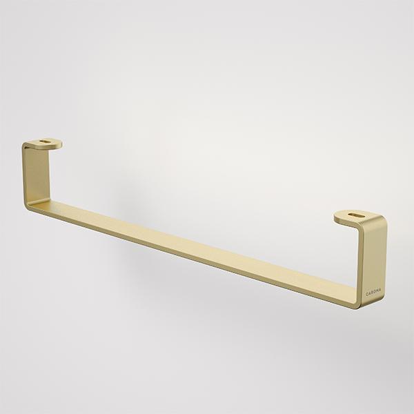 Caroma Urbane II Hand Wall Basin Integrated Rail Brushed Brass - Burdens Plumbing