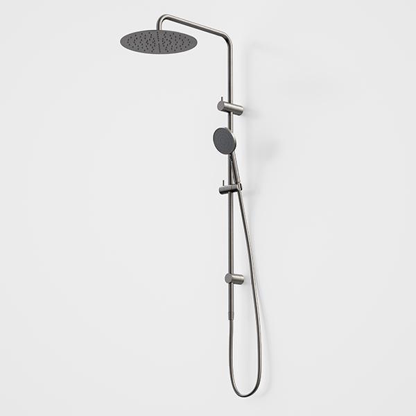 Caroma Urbane II Rail Shower 300mm Overhead Gunmetal - Burdens Plumbing