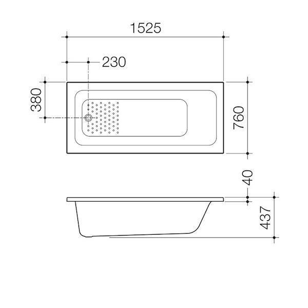 Caroma Vivas 1675 Bath Anti Slip White - Burdens Plumbing