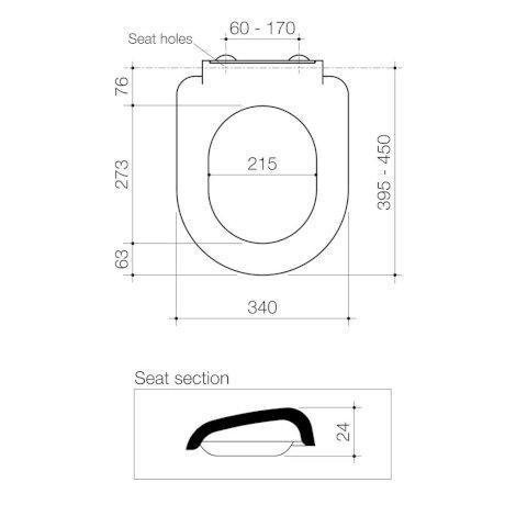 Caroma Xena Soft Close Toilet Seat - Burdens Plumbing
